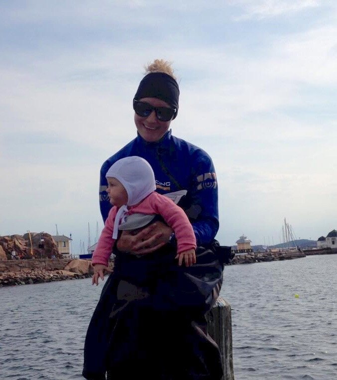 Camilla Ulrikkeholm Klinky with baby Sofie in Lysekil 2015