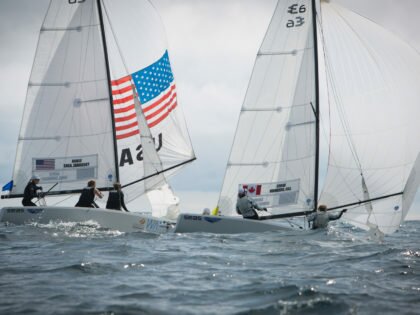 Stephanie Roble is leading on her home waters